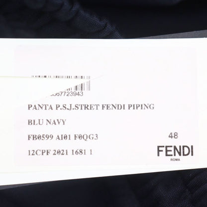 Fendi 2021 Fb0599 Track Pants With Logo Sideline Back Pockets Dark Navy 48 Made