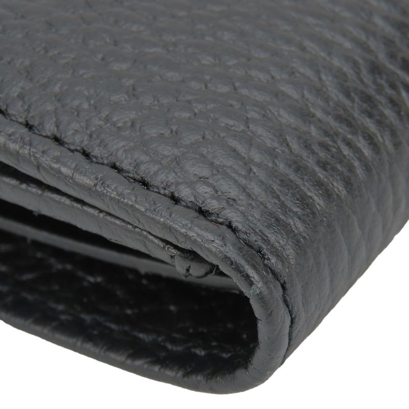 Gucci Key Case 456118 GG Marmont Leather Black Gold Hardware 6pcs Small Items