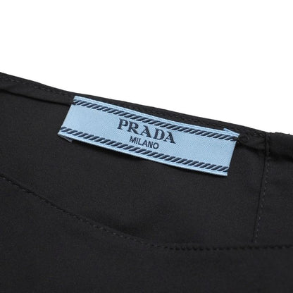 Prada Blouse Size 40 Belted Cubic Sleeve Shirt Black 20251009 Ra6259