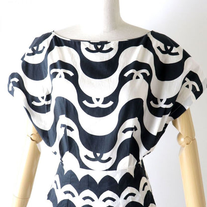 CHANEL 21P P70082 Women's Cotton Short Sleeve Dress/dress With