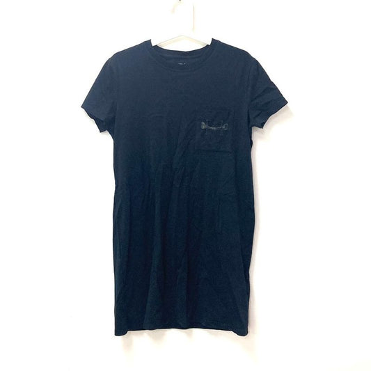 Hermes Dress Long T-shirt Dress Cotton Black