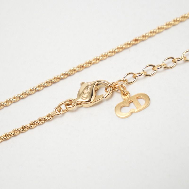 Christian DIOR Vintage Necklace Logo Gold Made In Germany 20241008 Ra1395