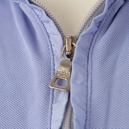 Prada Sport Archive Short Sleeve Cut Nylon Jacket Outerwear Tops Light Blue S