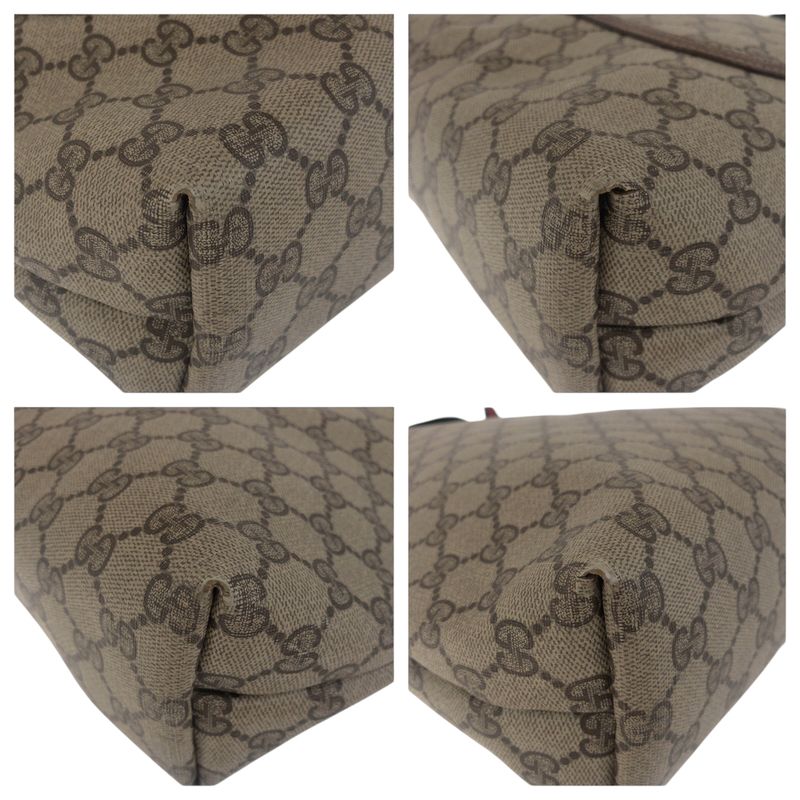 Gucci Vintage Old Gucci Sherry Line Beige Gold Hardware GG Supreme Canvas 40 02