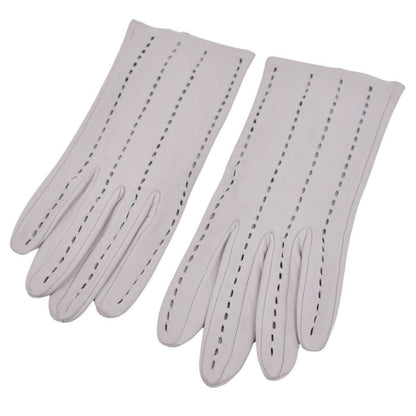 Hermes Gloves Stitched Perforated Lambskin