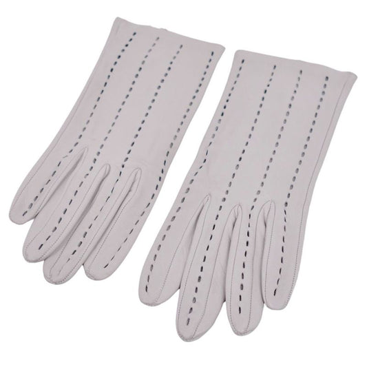 Hermes Gloves Stitched Perforated Lambskin