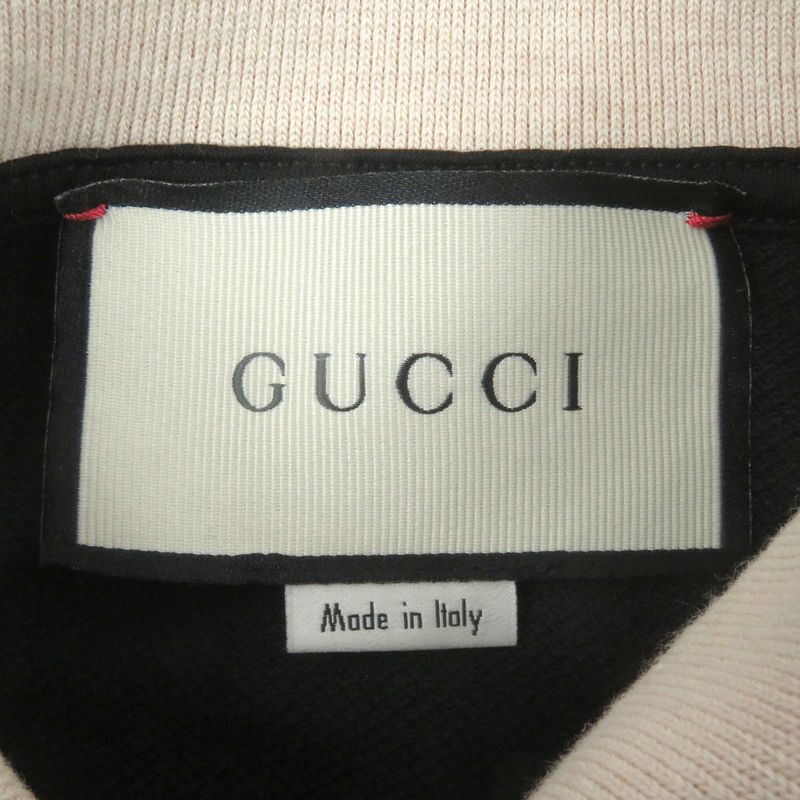 Gucci 500971 Cotton Bee Patch Web Line Short Sleeve Short Sleeve Polo Shirt