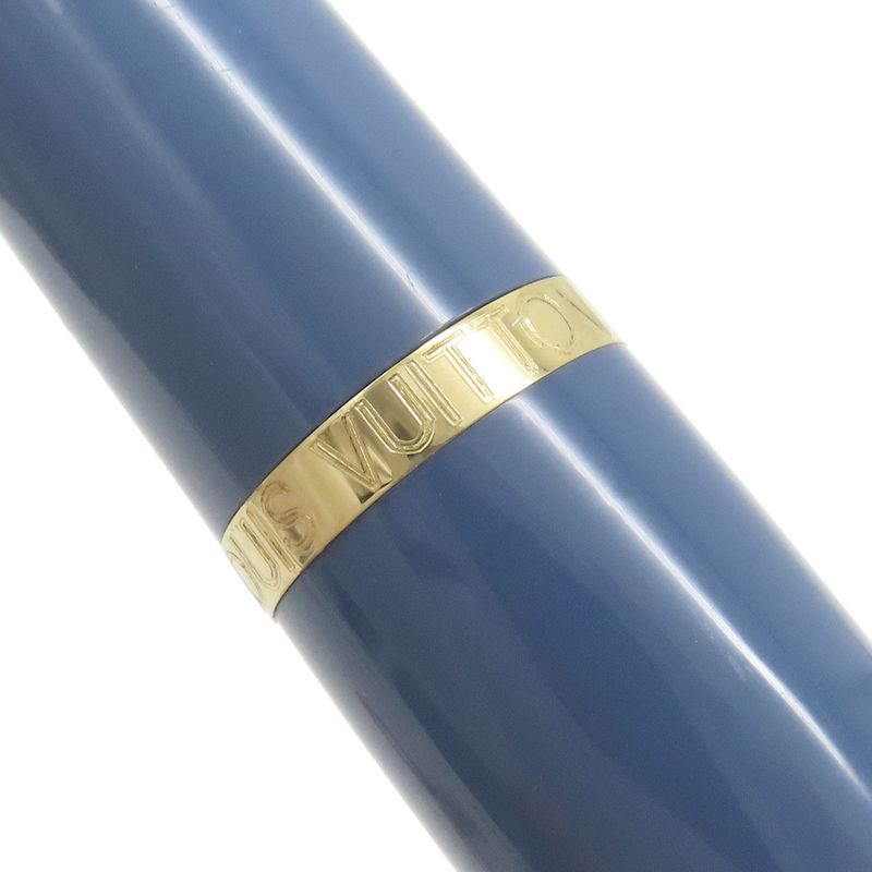 Louis Vuitton Ballpoint Pen Twist Ballpoint Pen GP Resin Type Blue X Gold Blue