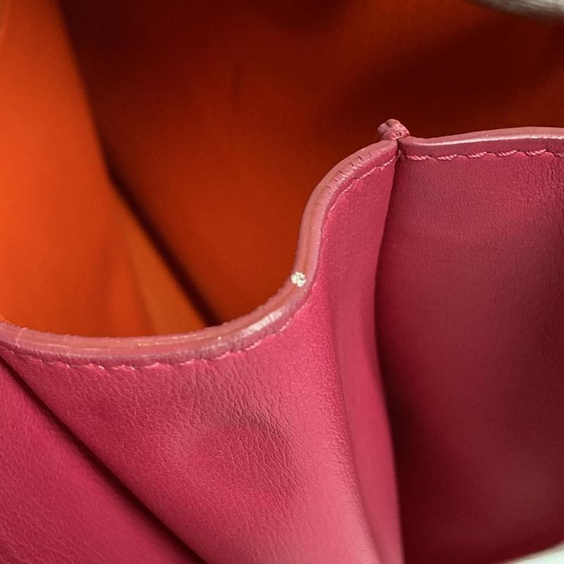 Dior/christian Dior Addict Tote Bag Pink And Orange Leather