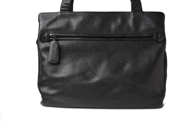 Chanel Shoulder Bag Tote Bag A4 Chanel Coco Mark Caviar Skin Black Preowned