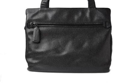 Chanel Shoulder Bag Tote Bag A4 Chanel Coco Mark Caviar Skin Black Preowned