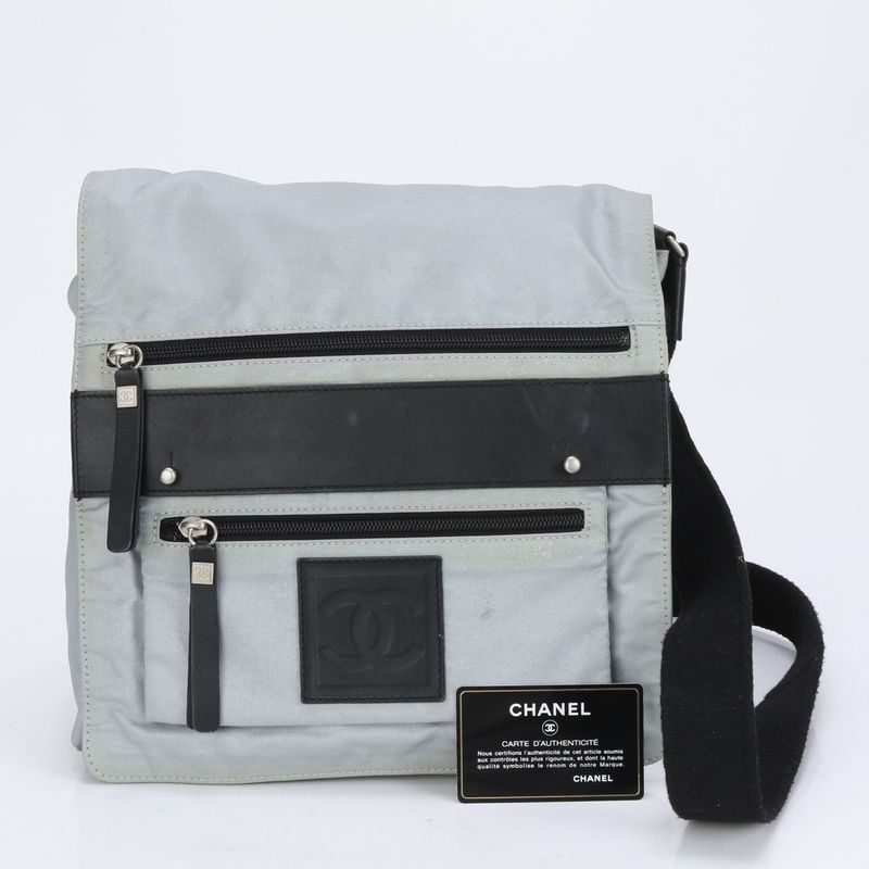 Chanel Authenticity Card With Serial Seal Sport Leather Shoulder Bag Crossbody
