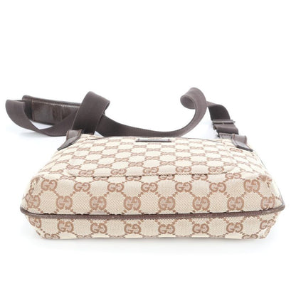 Gucci GG Canvas Leather Shoulder Bag Crossbody Messenger Business Commuter Tote