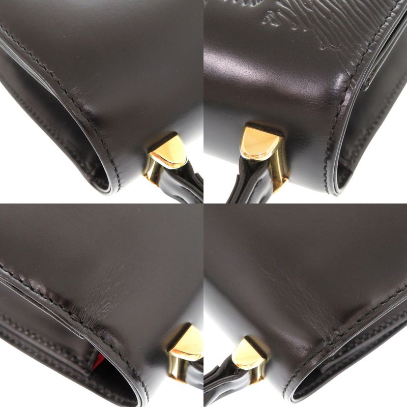 Louis Vuitton Athene Opera M63902 Leather Black Handbag Black LV 1919 Louis