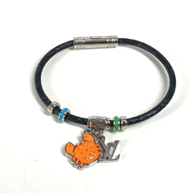 Louis Vuitton Bracelet Keep It Club M8822e Monogram Eclipse Canvas Black