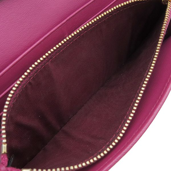 Prada Long Wallet Tessuto Quilted Wallet Nylon Ibisco Gold Hardware Red Fold