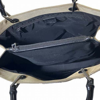 Gucci Bamboo 002-1010 Nylon Canvas Bag Tote Bag Women