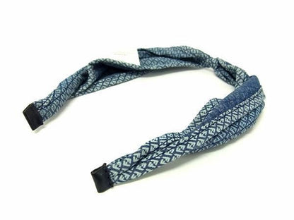 Fendi Zucca Pattern Zucchino 100% Cotton Catsuit Hair Accessory Women's Blue