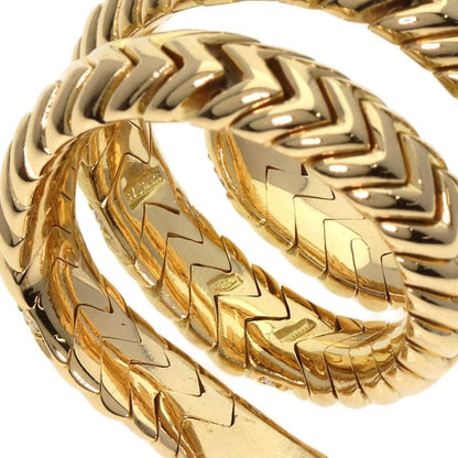 Bvlgari Bulgari Tubogas Spiga Peridot Diamond Ring And Ring 18K Yellow Gold