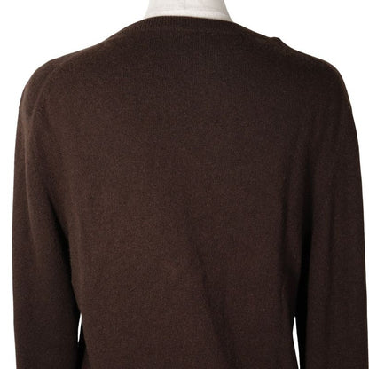 Hermes Serie Button Cashmere Brown Women's Cardigan