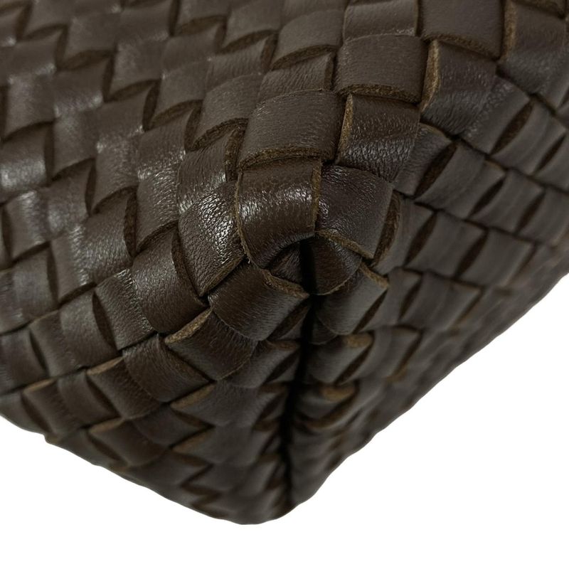Bottega Veneta Tote Bag Mini Cabas Dark Brown Leather
