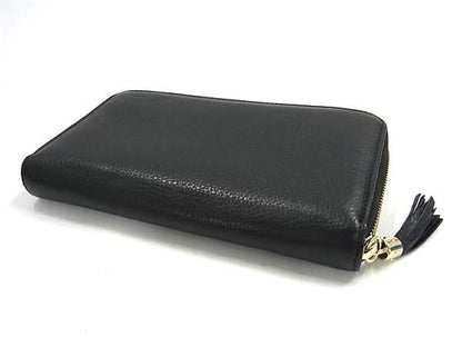 Gucci 303280 Soho Interlocking G Leather Round Zipper Long Wallet