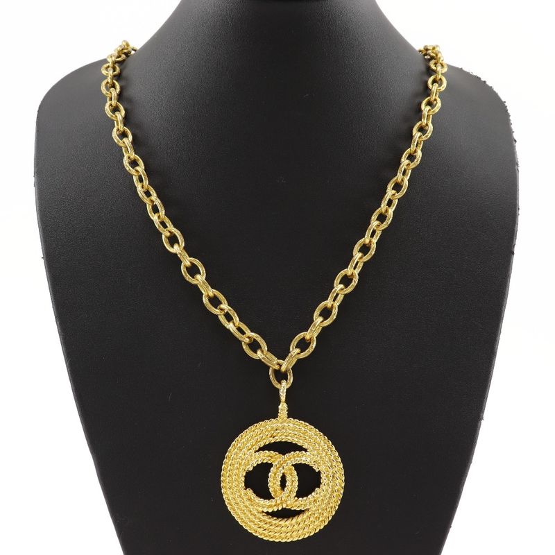Chanel Coco Mark Vintage Gold Plated 28 Ladies 105.0g Necklace