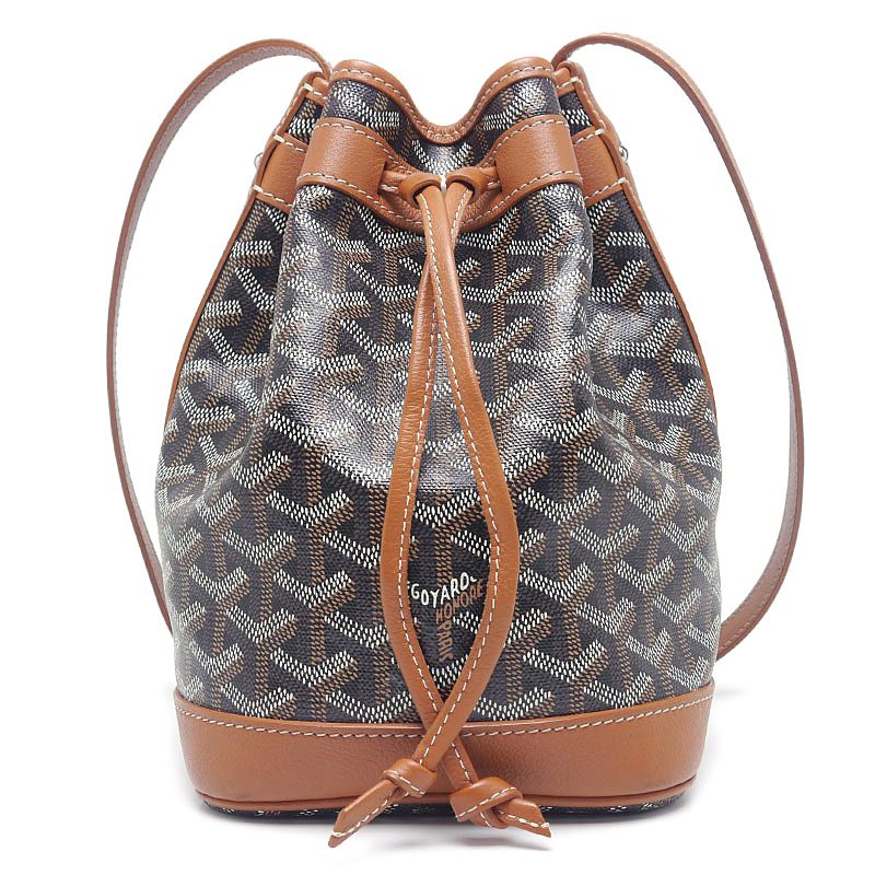 Goyard Petit Flo Bucket Bag Shoulder Bag Brown