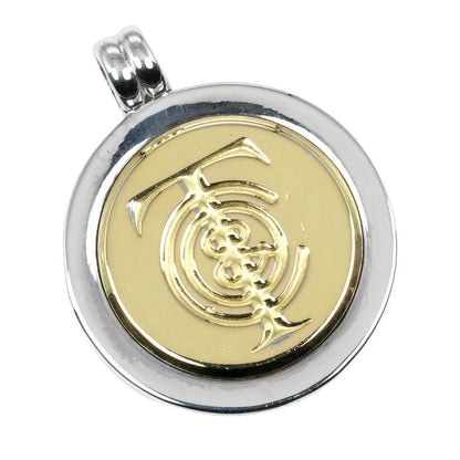Tiffany & Co T&C Coin Silver 925 X 18K Yellow Gold Ladies 10.7g Pendant Top