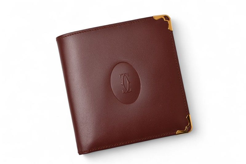 Cartier Unused Fold Wallet Vintage Cartier Men's Must De Cartier Bordeaux