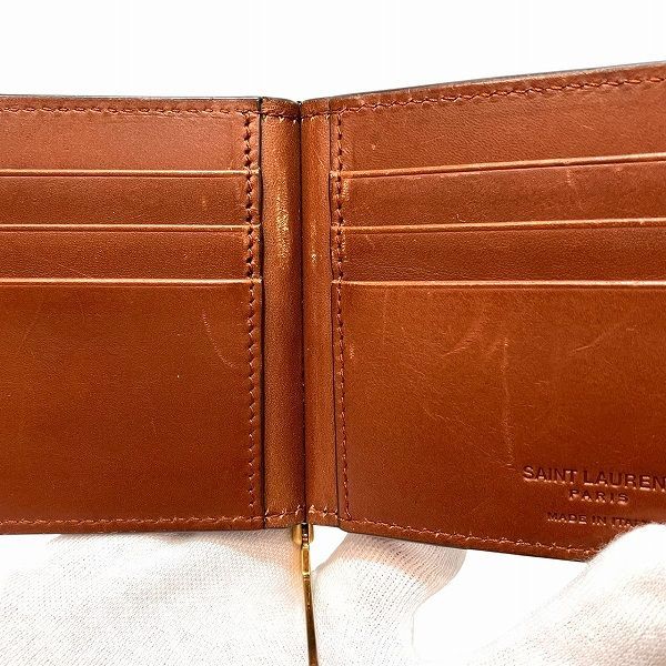 Yves Saint Laurent East West Wallet 647153 Bifold Wallet Money Clip Men's