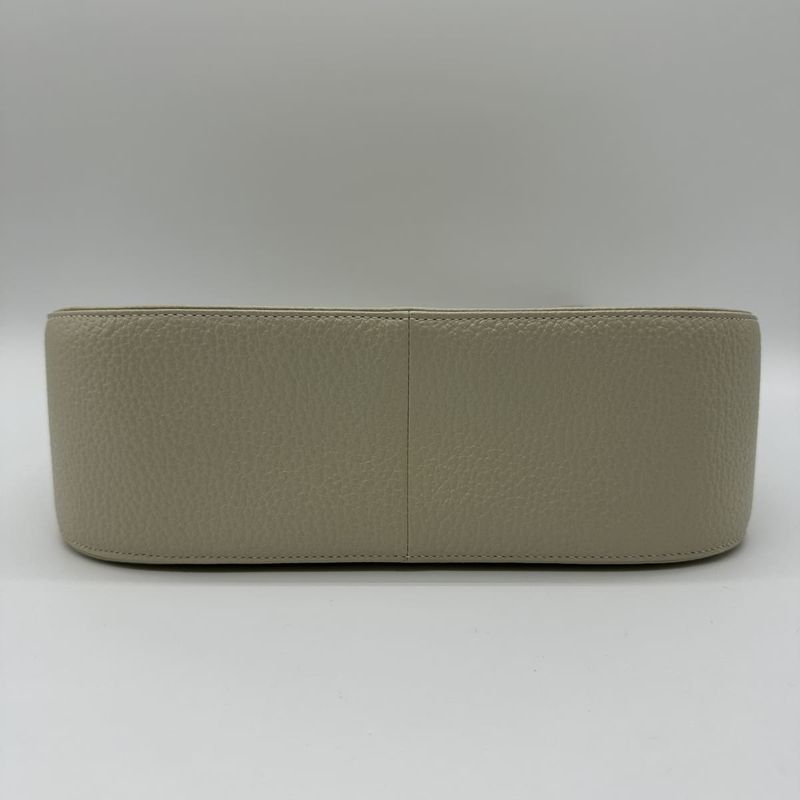 Saint Laurent Shoulder Bag White Leather Ladies Vintage Men Fashion