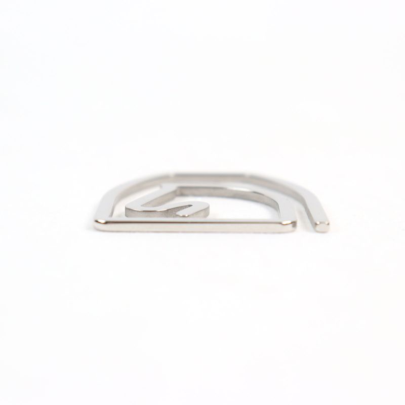 Hermes Z4140 Echestre Logo Engraved Horse Shape Billfold Bill Clip Money Clip