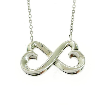 Tiffany & Co Silver Double Loving Heart Necklace 4.4g 925 Engraved 460479