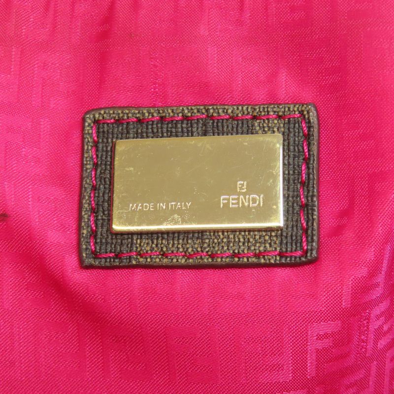 Fendi Zucca Pattern Tote Bag Leather Women