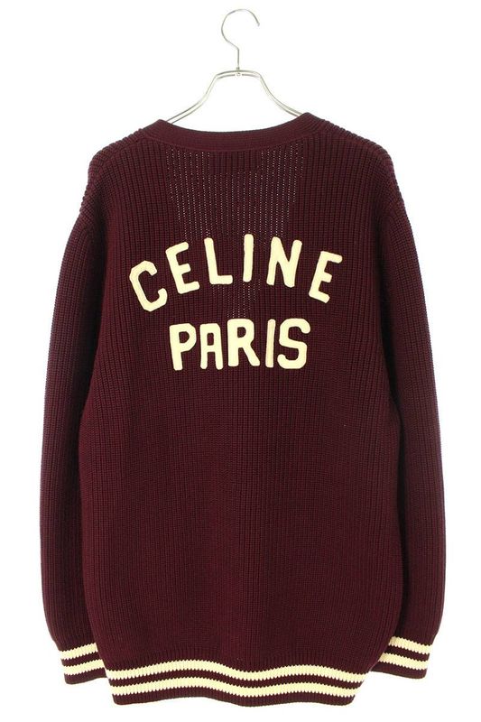 Celine 23AW 2ad7o192w College Logo Cardigan Men's L