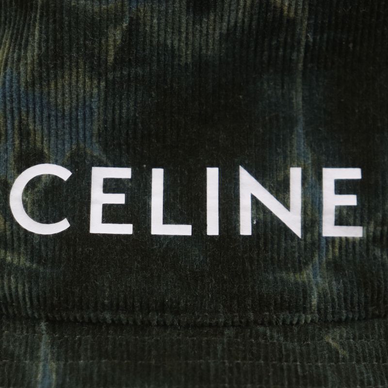  Celine 2au5b214q 100% Cotton Corduroy Logo Design Total Pattern