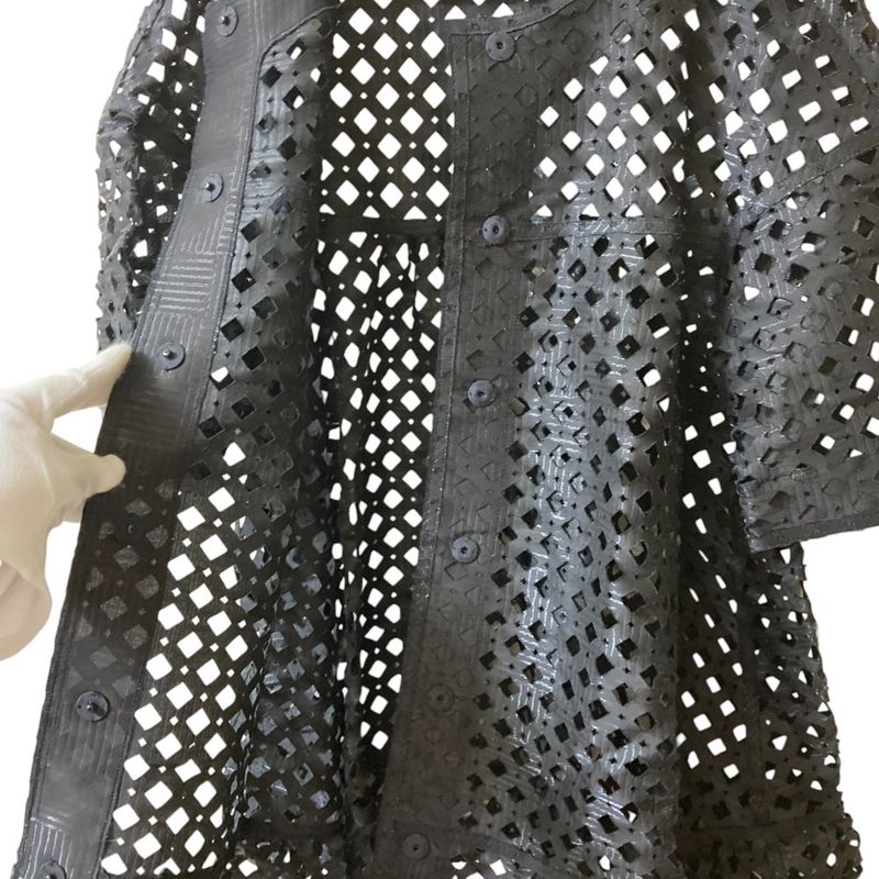 Good Fendi Short Sleeve Cutwork Shirt Blouse Size 40 Black Ladies Used