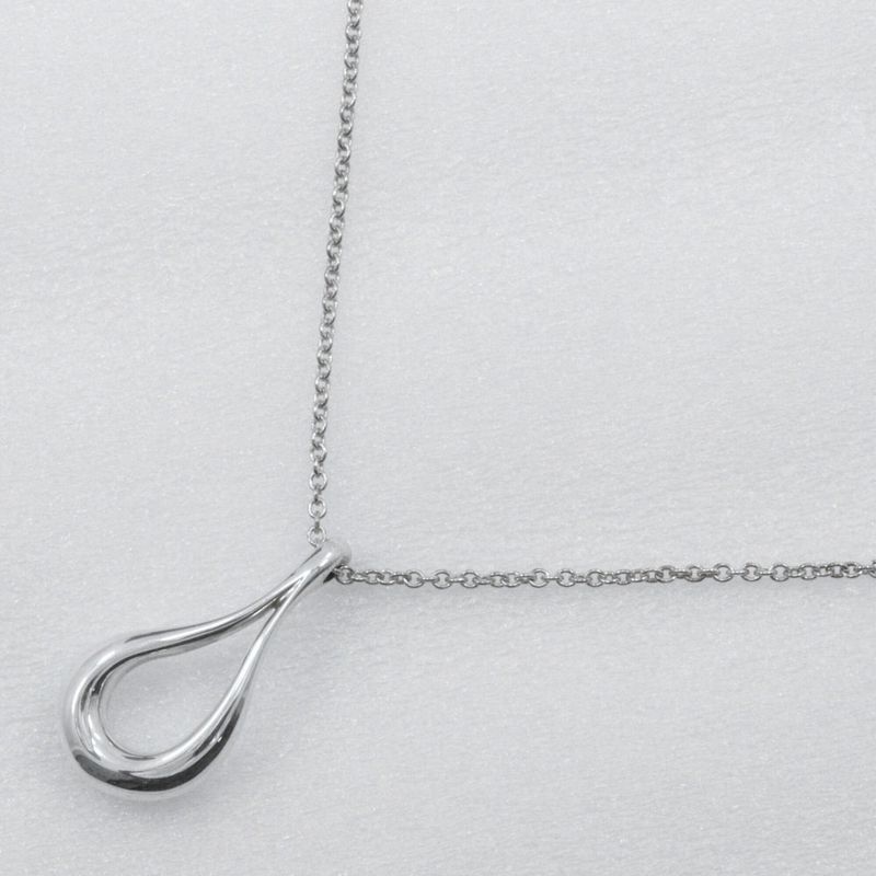 Tiffany & Co Open Teardrop Elsa Peretti 925 Silver Ladies 2.7g Necklace