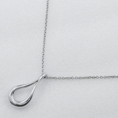 Tiffany & Co Open Teardrop Elsa Peretti 925 Silver Ladies 2.7g Necklace