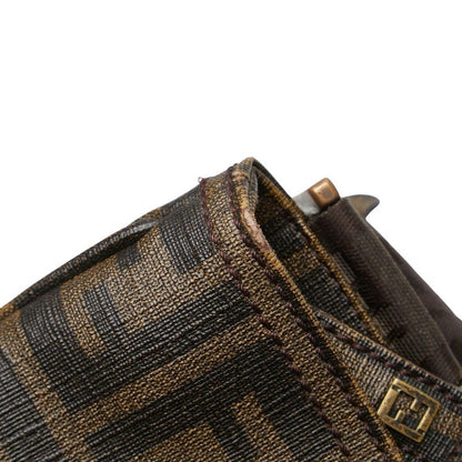 Fendi Zucca Crossbody Shoulder Bag 7va247 Khaki Brown PVC Leather Women Fendi