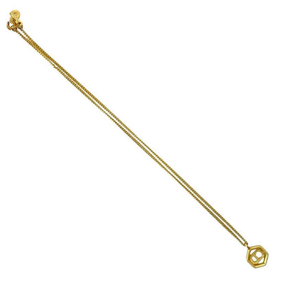 Christian Dior Vintage CD Logo Chain Necklace Pendant Accessory Gold 93913