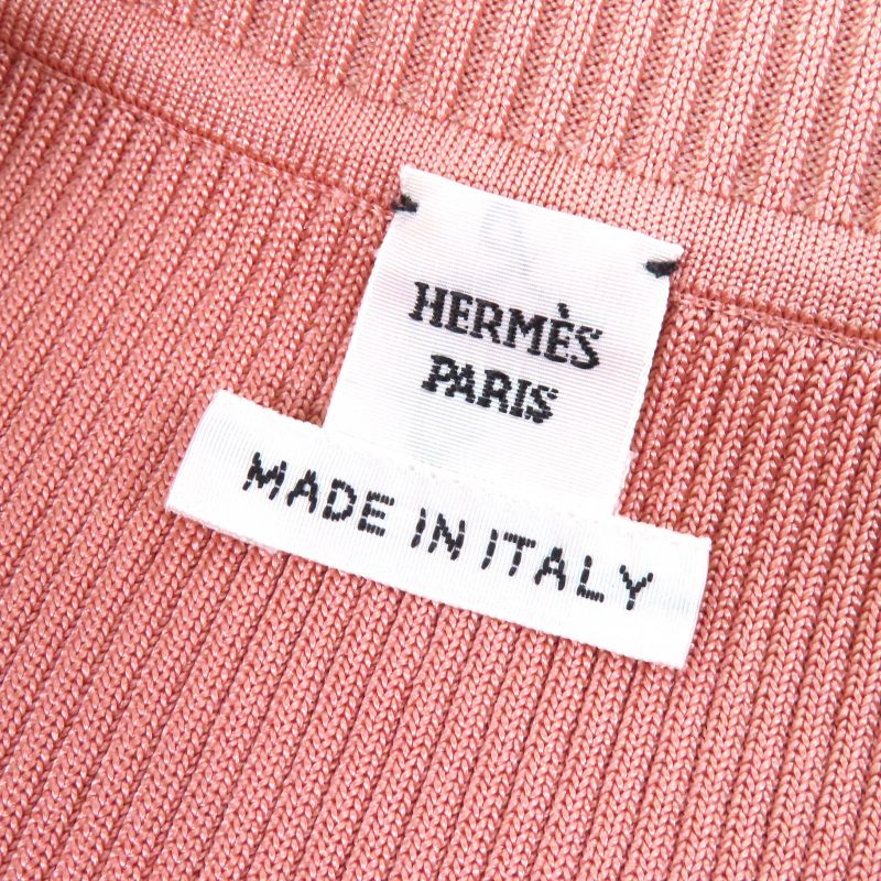 Hermes 22AW 2h2830dz Planche D Etvde Silk Scarf Ribbed Knit Long Skirt Pinkish