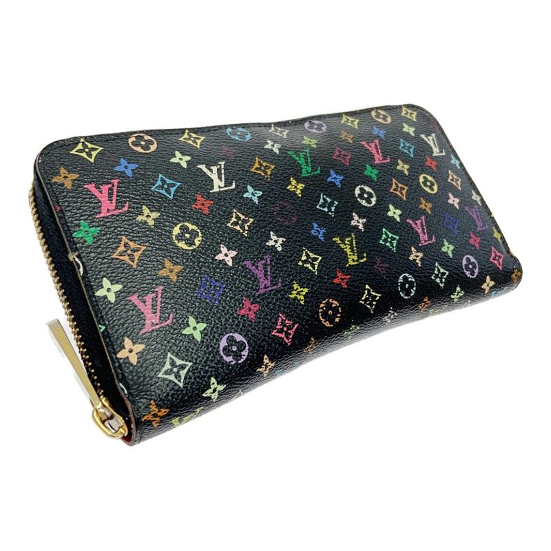 Louis Vuitton M60243 Multicolor PVC Zippy Wallet Black 403710 Long Wallet