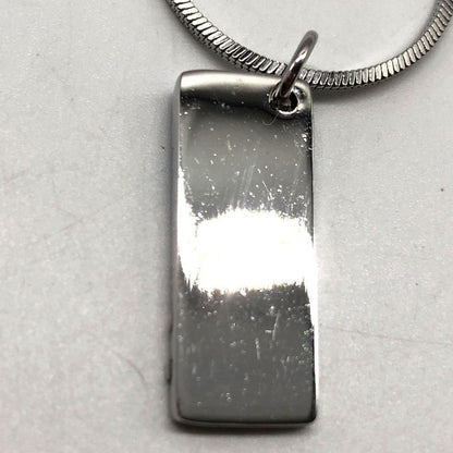 Christian Dior Trotter Plate Necklace Silver Blue Ladies Accessories Used 006389