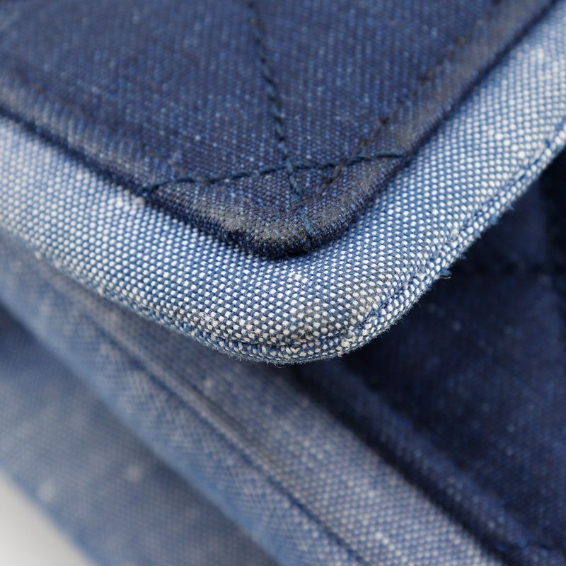 Chanel Chain Shoulder Matelasse Double Chain Denim Blue Ladies Shoulder Bag