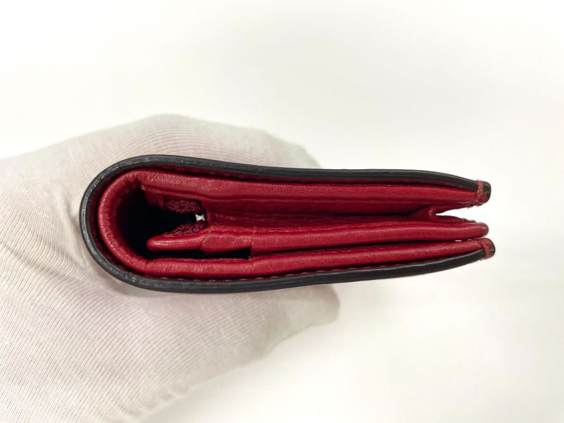 Gucci Animalier Taiga Head Leather Compact Wallet 453169 Red Made In Italy