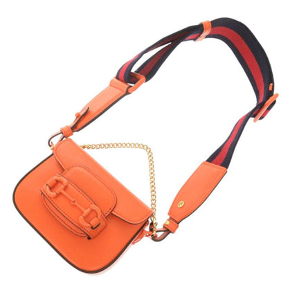 Gucci Horsebit 726863 Leather Orange Mini Shoulder Bag 0567 Gucci