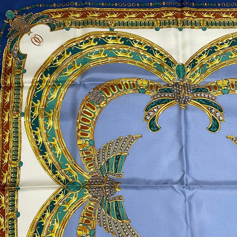 Cartier Scarf Silk Blue