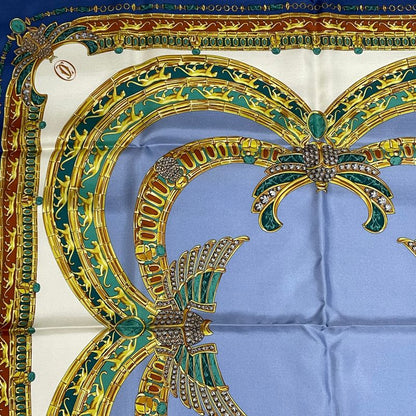 Cartier Scarf Silk Blue